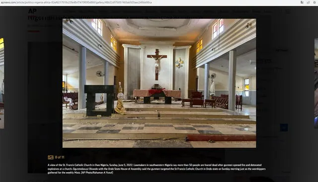 Iglesia San Francisco. Foto: captura en AP.