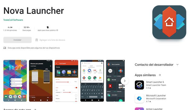  Tienes que descargar Nova Launcher. Foto: captura   