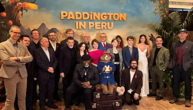 Reparto completo de Paddington en Perú. Foto: Instagram.   