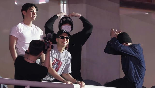 V, RM, Jimin y Suga en el concierto de J-Hope V, RM, Jimin y Suga en el concierto de J-Hope