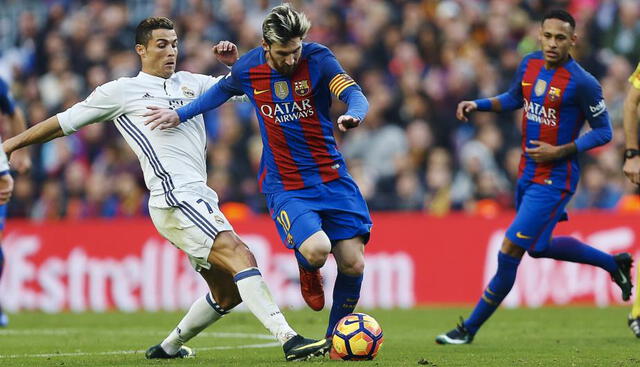 Lionel Messi y Cristiano Ronaldo fueron protagonistas de recordadas disputas en estos partidos. Hoy el portugués milita en la Juventus. Foto: EFE.