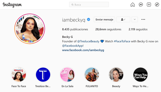 Becky G en Instagram. Foto: @iambeckyg