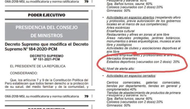 Publicación de El Peruano.