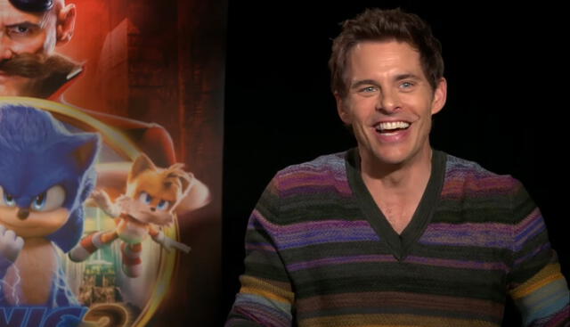 James Marsden en gira de prensa de "Sonic: the hedgehog 2"