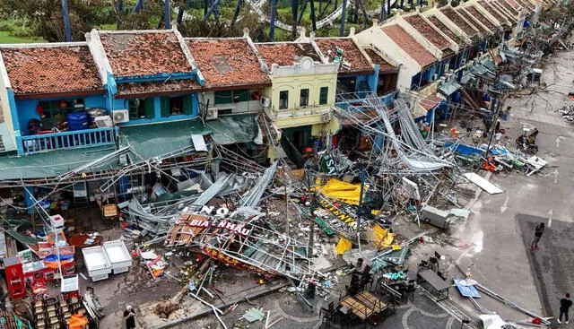 Se confirmó la muerte de 64 personas en Vietnam por las tormentas causadas por el tifón Yagi. Foto: AFP.   