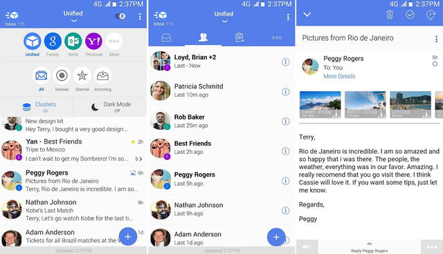 Interfaz de TypeApp Mail para Android. (Foto: Play Store)