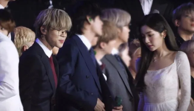 KBS Gayo Daechukje 2019: Jimin de BTS embelesado con el paso de Irene de Red Velvet.