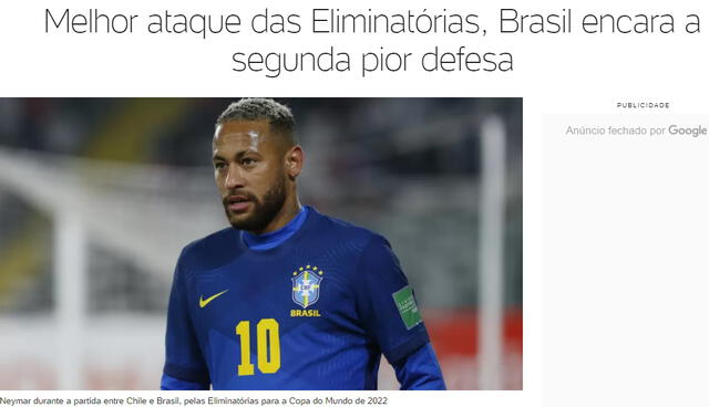 Brasil tiene la mejor diferencia de gol de las eliminatorias. Foto: captura de pantalla/UOL