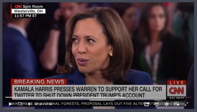 <em> Versión original del clip que muestra a Kamala Harris. Foto: captura de Google</em>   