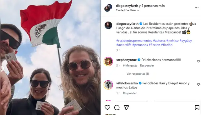 Publicación de Diego Seyfarth y Karina Jordan. Foto: Instagram Publicación de Diego Seyfarth y Karina Jordan. Foto: Instagram