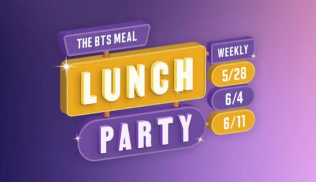 BTS Meal. Próximas fechas de Lunch Party. Foto: McDonald's