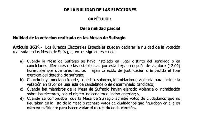 Ley Orgánica de Elecciones