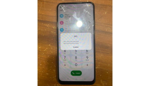 El teléfono marca Oppo, con IMEI Nº 000869220050633894 y chip de la empresa Entel había sido reportado como robado. Foto: LR   
