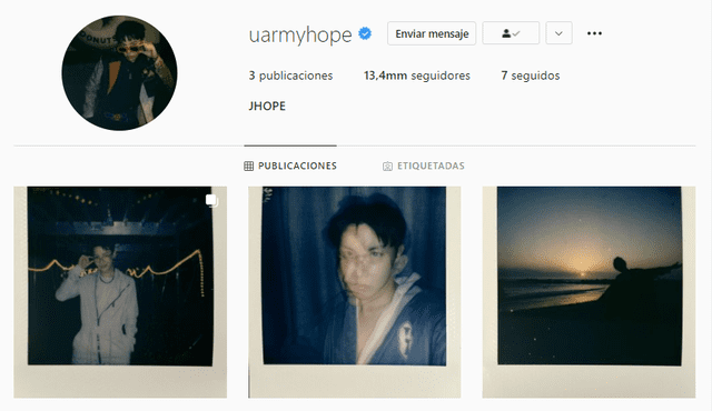 Cuenta personal en Instagram de J-Hope. Foto: captura/Instagram