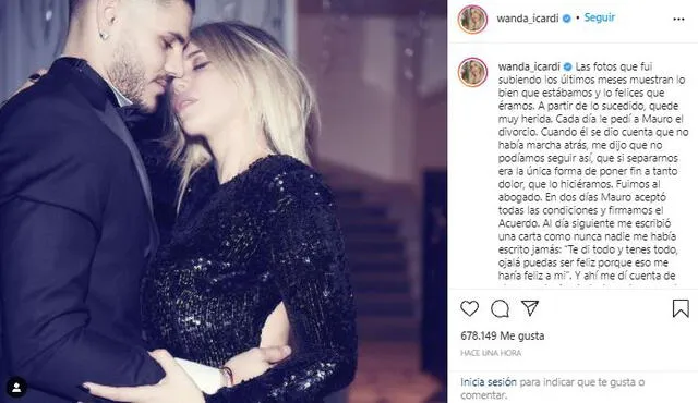 Wanda Nara retomó su relación con Mauro Icardi. Foto: Instagram