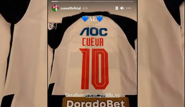 Christian Cueva recibió camiseta de Alianza Lima. Foto: Instagram