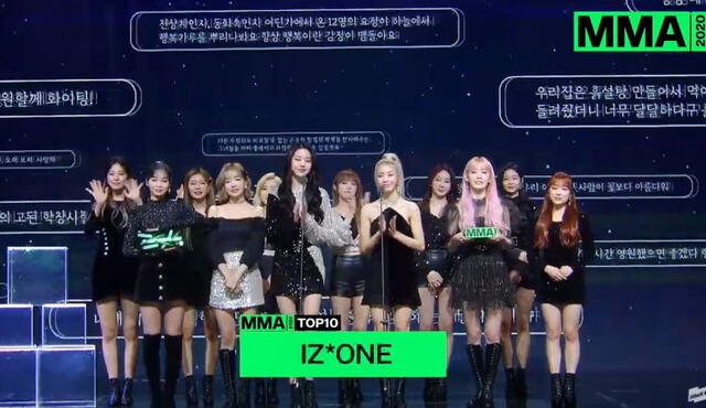 IZ*ONE Melon Music Awards 2020. Foto: captura