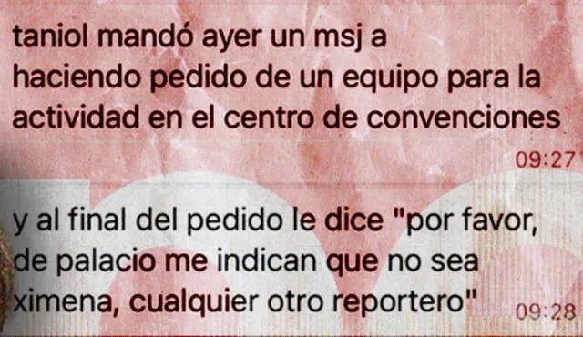 Chat mostraría la presunta censura realizada hacia reportera de TV Perú. Foto: El Foco   