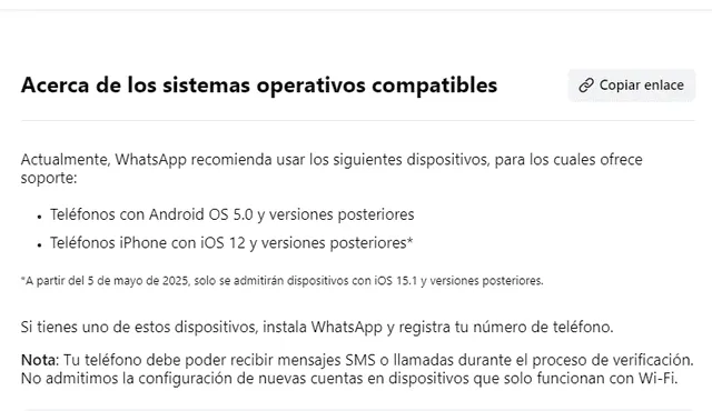  iOS 12, iOS 13 e iOS 14 serán incompatibles con WhatsApp en 2025. Foto: Meta   