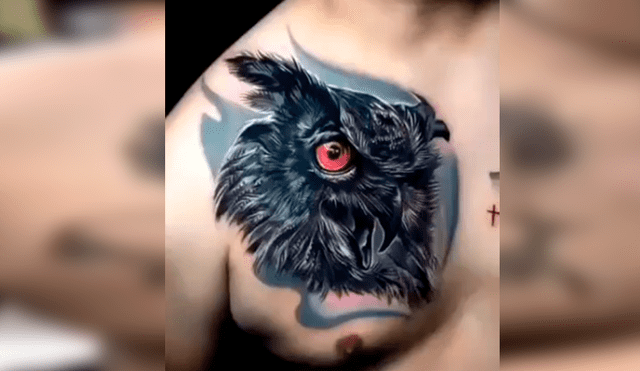 En Facebook, un hombre no imaginó cómo quedaría el resultado de su nuevo diseño de tatuaje en su pecho.