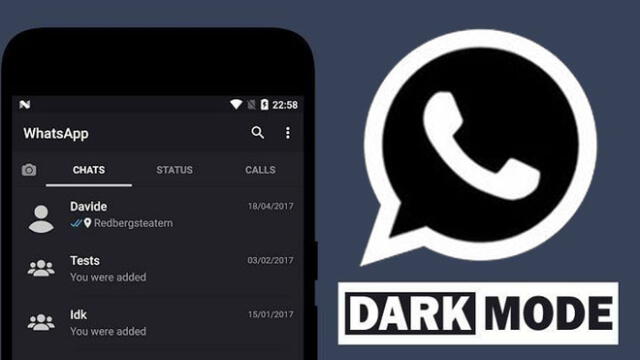 Cada vez falta menos para la llegada del 'modo oscuro' en WhatsApp, tanto en Android como en iOS.