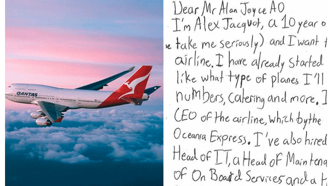 Aerolínea responde carta de niño que le pidió consejos para iniciar su propia compañía