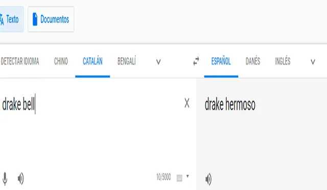 Desliza las imágenes de Google Translate para descubrir el cómico resultado que lanzaron con el nombre de Drake Bell.