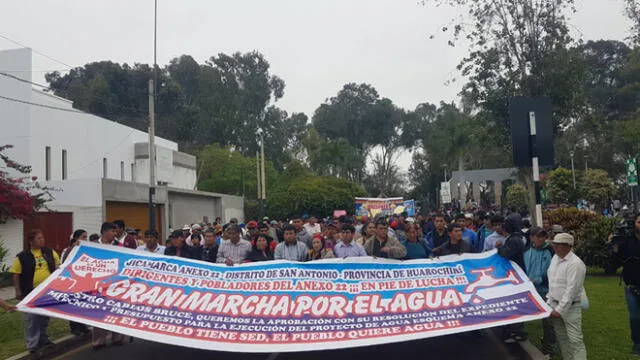 Pobladores de Jicamarca marchan por agua potable [VIDEO]