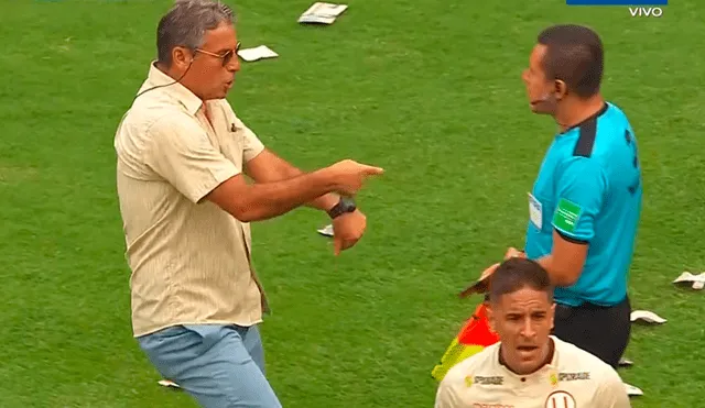Pablo Bengoechea fue expulsado del clásico entre Universitario y Alianza Lima por reclamar. | Foto: Gol Perú