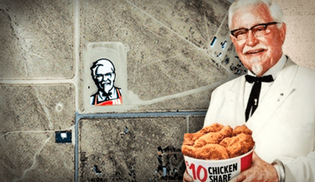 KFC se conviertió en la primera marca en ser vista desde el espacio. Foto: composición LR/Google Earth/KFC