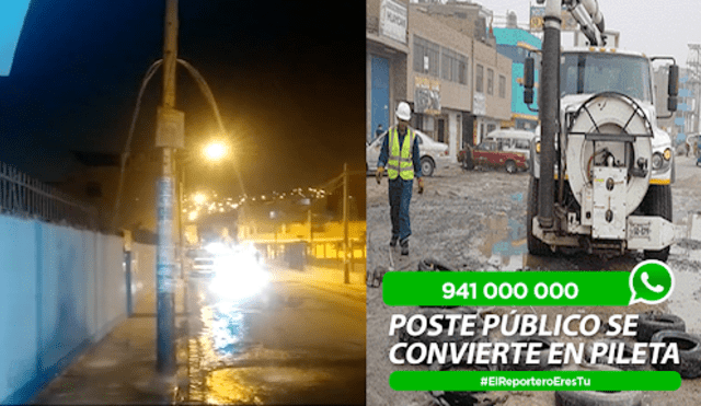 Reportero Ciudadano: Insólito, poste público se convierte en pileta