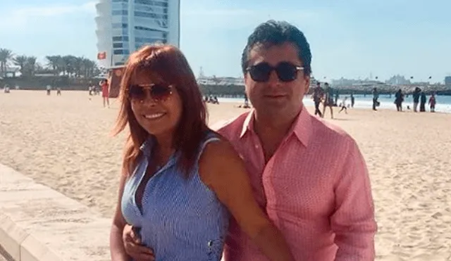 Magaly Medina es viral al publicar candente foto junto a su esposo en la piscina 