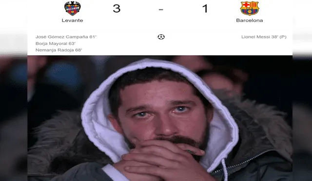 Barcelona tropezó en la Liga Santander a manos del Levante que le dio vuelta al partido y los hilarantes memes no se hicieron esperar en redes sociales.