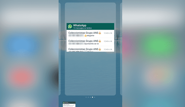 3. Pega el 'widget' de WhatsApp en una pantalla vacía. Foto: Captura.