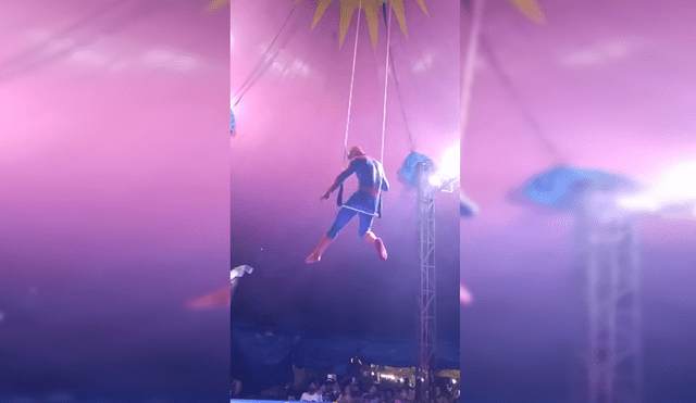 YouTube Viral: Video muestra terrible caída de “Spiderman” en circo de Brasil