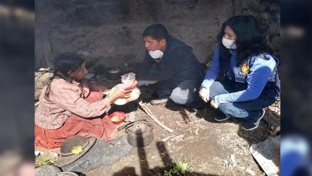 Personas pobres recibieron alimentos en provincia de Caylloma, Arequipa.