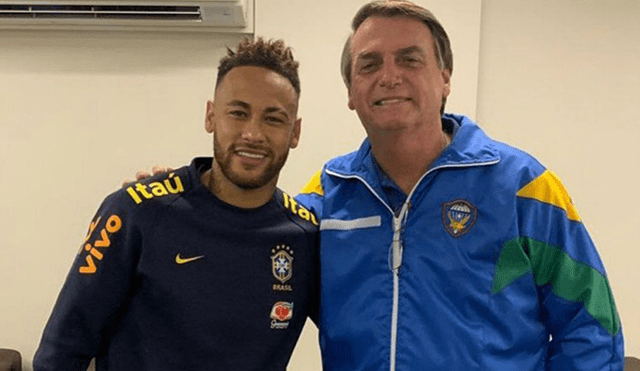El presidente de Brasil, Jair Bolsonaro, le deseó suerte a Neymar. Foto: Twitter Jair Bolsonaro.