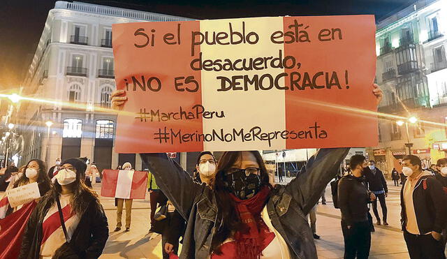 Madrid. La reacción de los manifestantes fue bastante clara. Foto: difusión