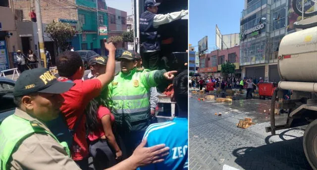 Arequipa: Caos y violencia se desata durante operativo para retirar a ambulantes