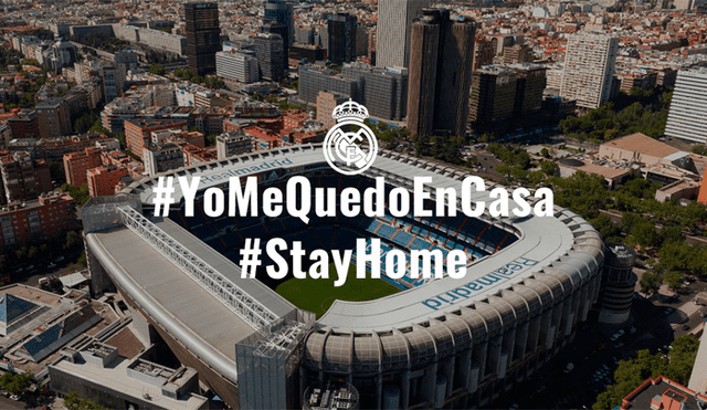 Real Madrid se unió al movimiento #YoMeQuedoEnCasa. Foto: Difusión.
