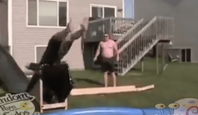 YouTube viral: instala gigantesco tobogán en su casa y casi muere por calcular mal [VIDEO]