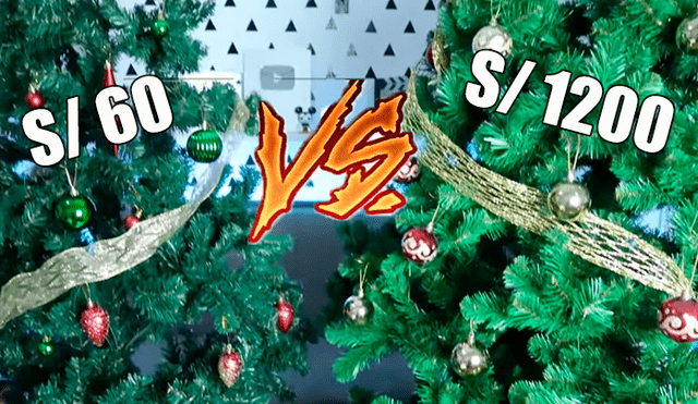 YouTube viral: comparan precios y calidad entre árboles de navidad de S/ 1200 y S/ 60 [VIDEO]