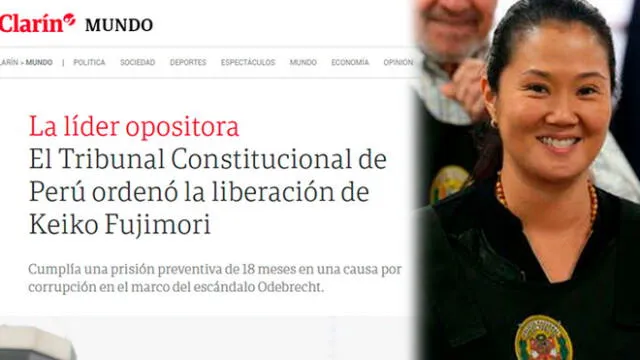 Medios internacionales informan sobre liberación de Keiko Fujimori. Foto: Composición