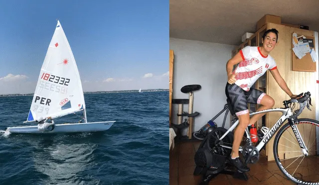 Paloma Schmidt, velerista peruana, cumple cuarentena en Italia y entrena para Tokio 2020.