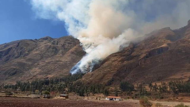 Incendios forestales amenazaron con afectar dos parques arqueológicos en Cusco