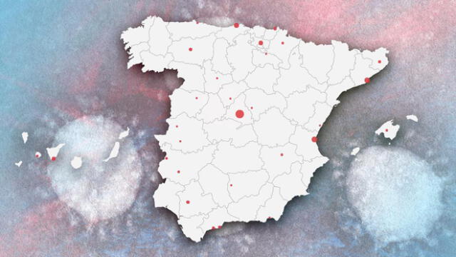 Mapa de coronavirus en España. (Foto: La Vanguardia)