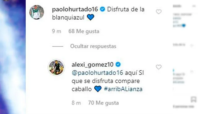 Alexi Gómez mandó una indirecta para sus anteriores clubes en Instagram. Foto: Instagram