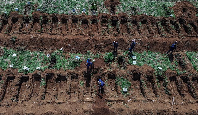 Así se prepara el cementerio más grande de Brasil para enterrar muertos por coronavirus [FOTOS]