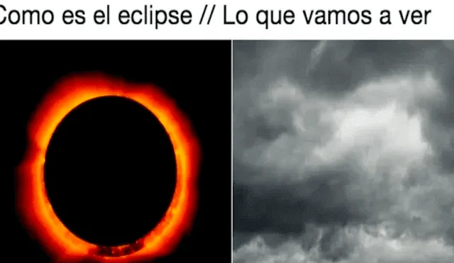 Varias usuarios crearon divertidos memes del eclipse solar total que miles de sudaméricanos verán este 2 de julio. Foto: captura
