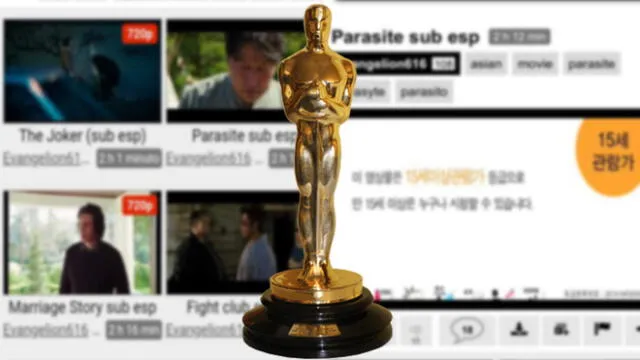 El portal para mayores XVideos tiene entre sus títulos películas nominadas a los Oscar 2020 - Fuente: difusión